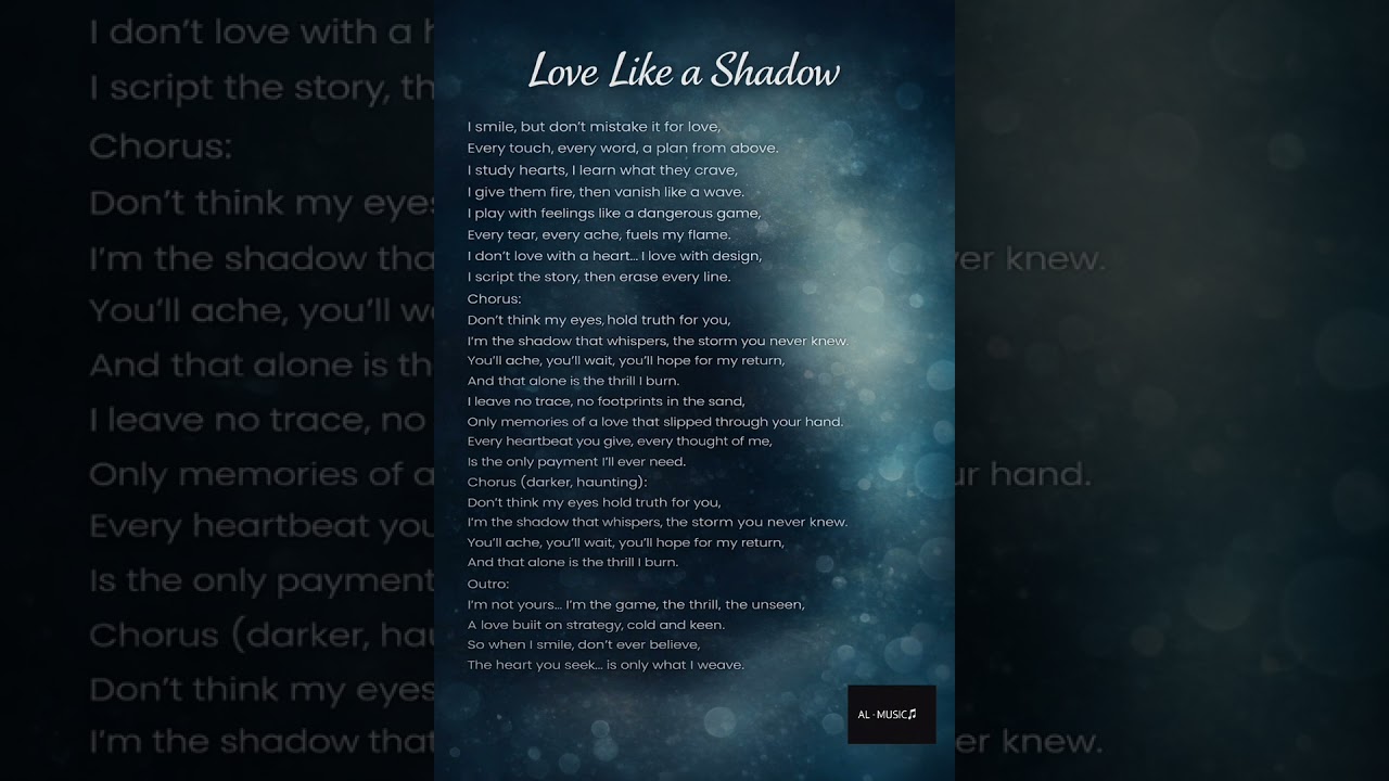 Love Like a Shadow #LoveLikeAShadow#SadLoveSong#AtmosphericMusic#LyricsVideo#AIArtist#MusicWithAI
