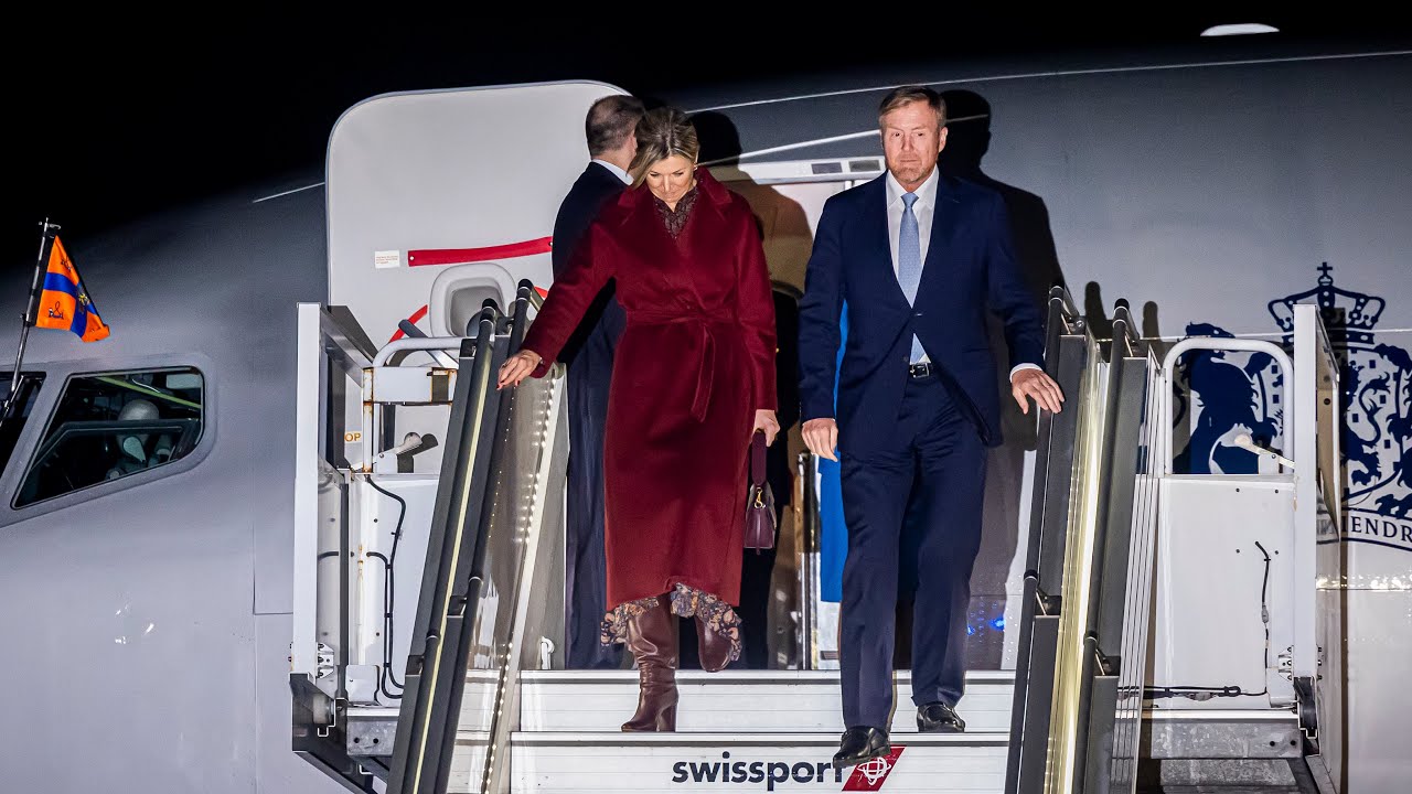 Koning Willem-Alexander en Koningin Maxima landen op Cyprus - Dutch King and Queen land at Cyprus
