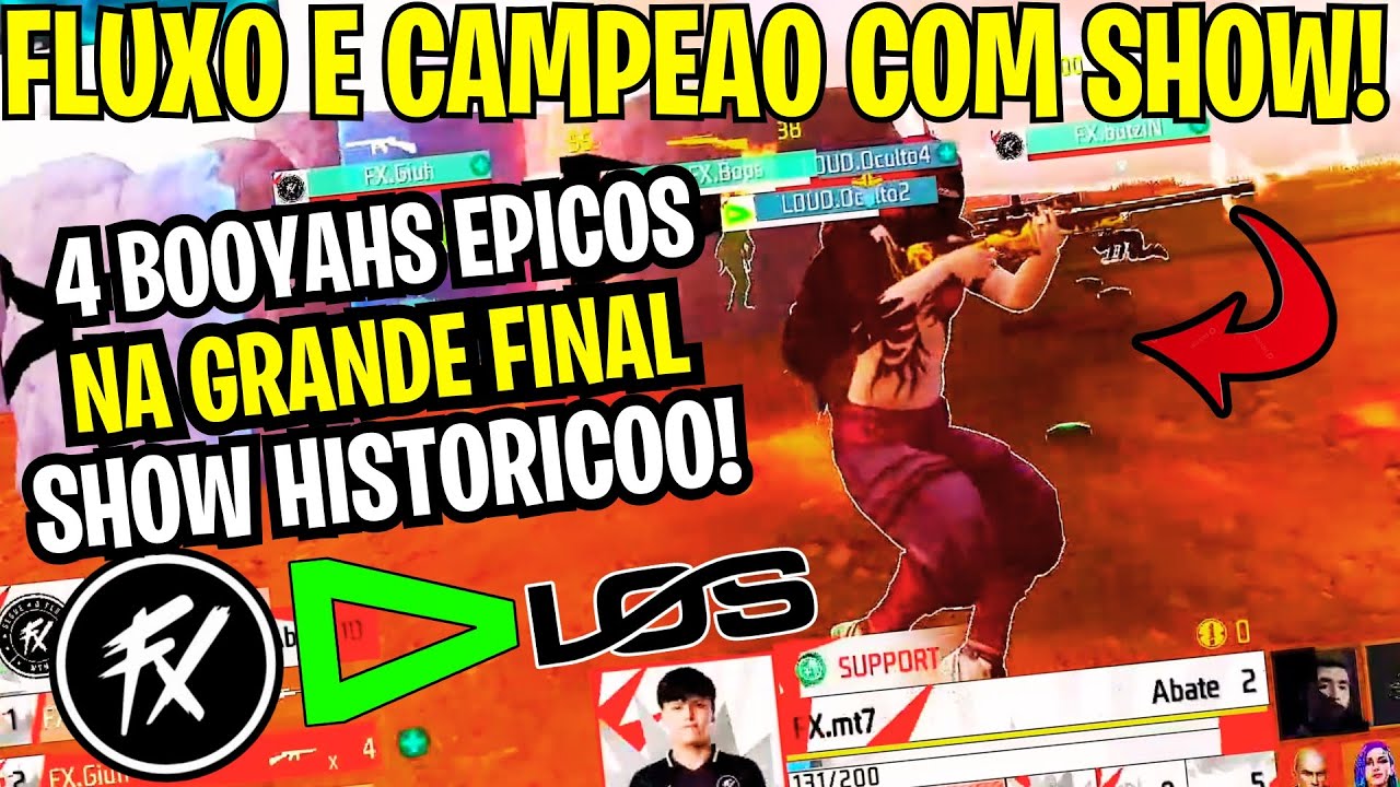 É CAMPEÃOOO! FLUXO DEU SHOW COM 4 BOOYAHS AMASSANDO LOUD , LOS E GERAL! SHOWMATCH YUTA FINAL!