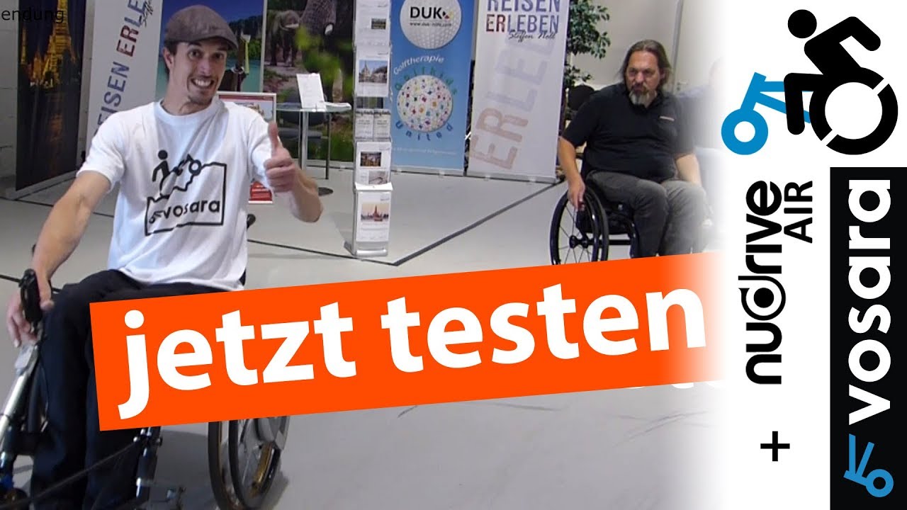 Vosara - Mit Rollstuhl Treppen steigen - Rollstuhlparcours bei Rehability Frankfurt. Jetzt testen