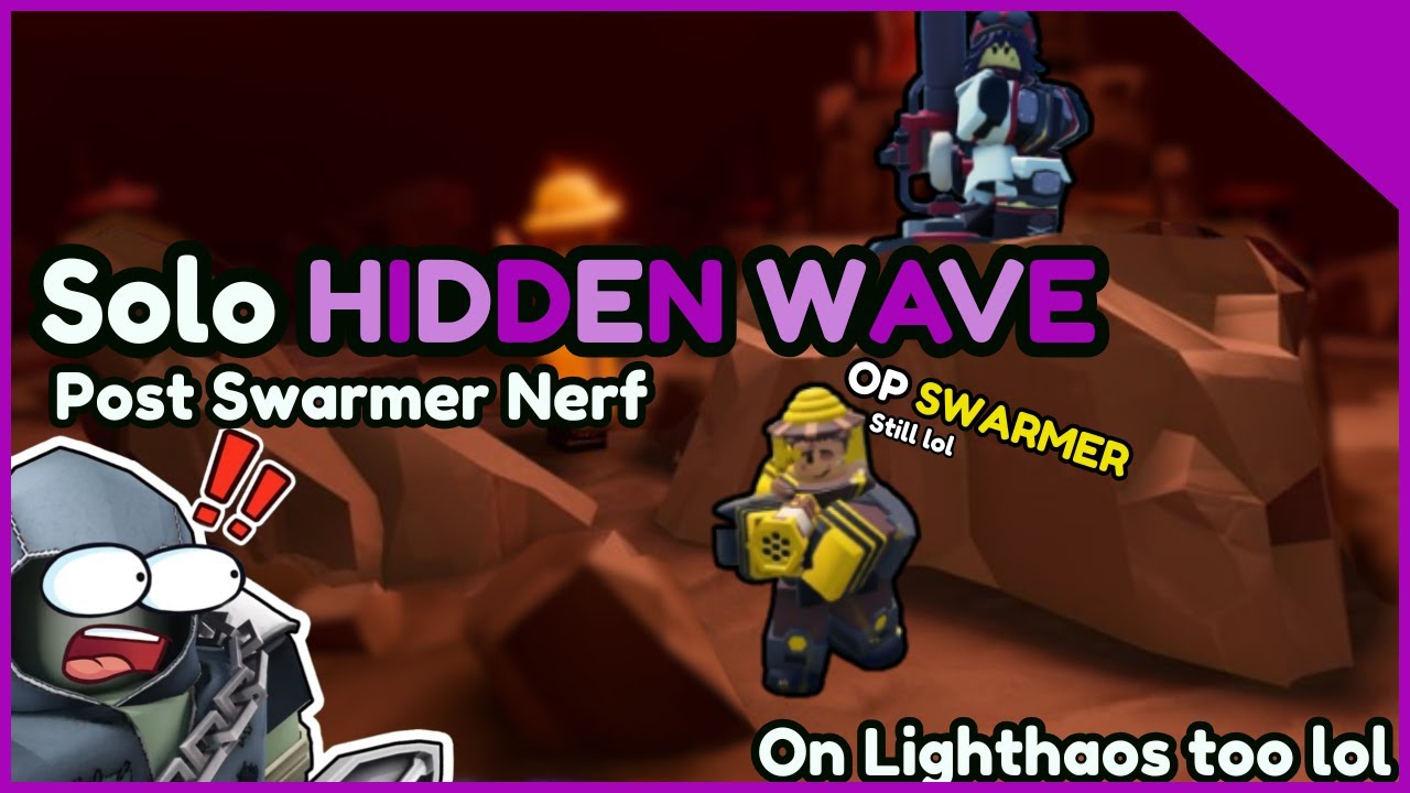 FIRST EVER SOLO HIDDEN WAVE POST SWARMER NERF ON LIGHTHAOU | Tower Defense Simulator