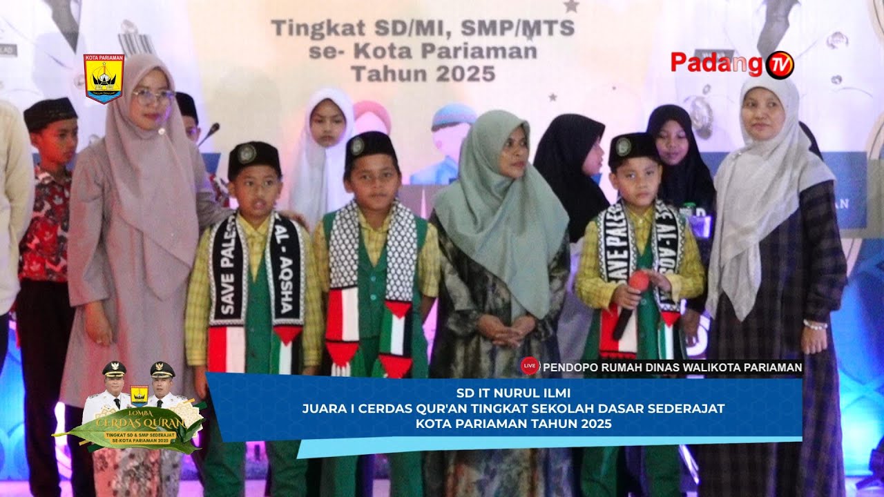 🔴 LIVE : Grand Final Cerdas Qur'an Tingkat Sekolah Dasar Sederajat Kota Pariaman Tahun 2025