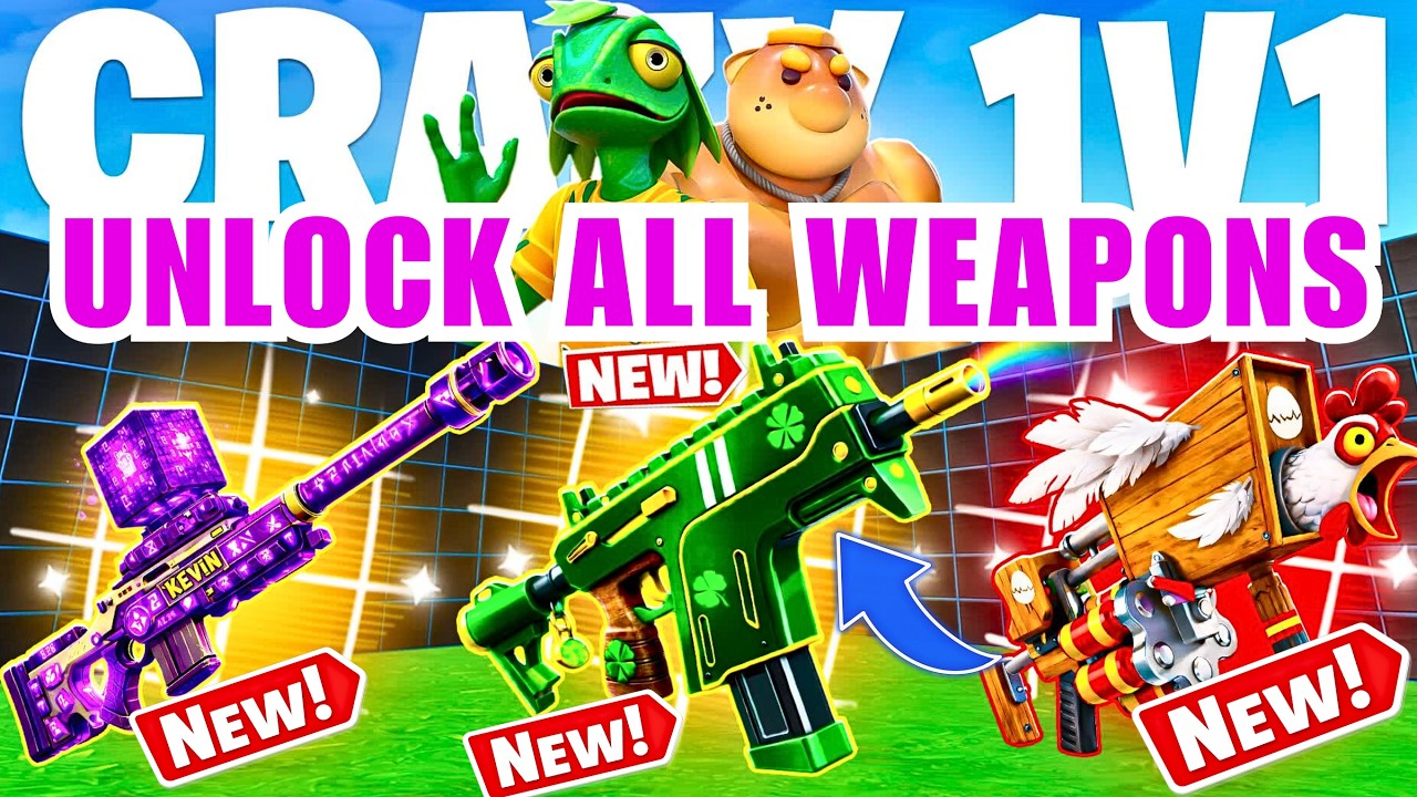 ALL WEAPONS CRAZY 1V1 FFA ALL GUNS & RIDES (LUCKY CLOVER SMG CRAZY 1V1 FFA) -  PART 55 @hozzy hozzy