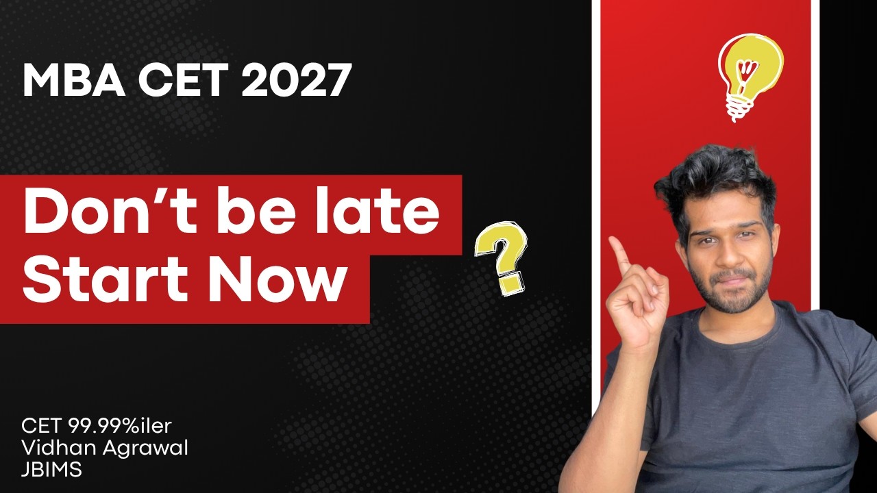How to start MBA CET 2027 preparation?
