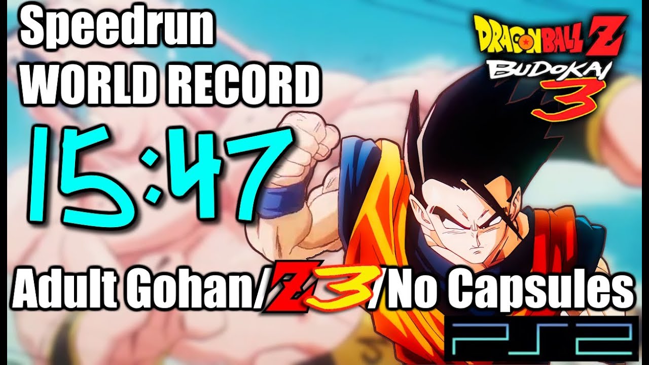 Budokai 3 Speedrun - Adult Gohan/Z3/No Capsules | PS2 | 15m 47s World Record