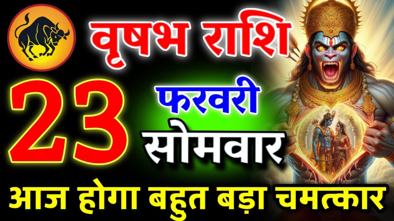आज आपको बहुत बड़ा खुशखबरी मिलेगा | पागल होने वाले हो तुम | वृषभ राशि 23 फरवरी 2026 #vrishabhrashi