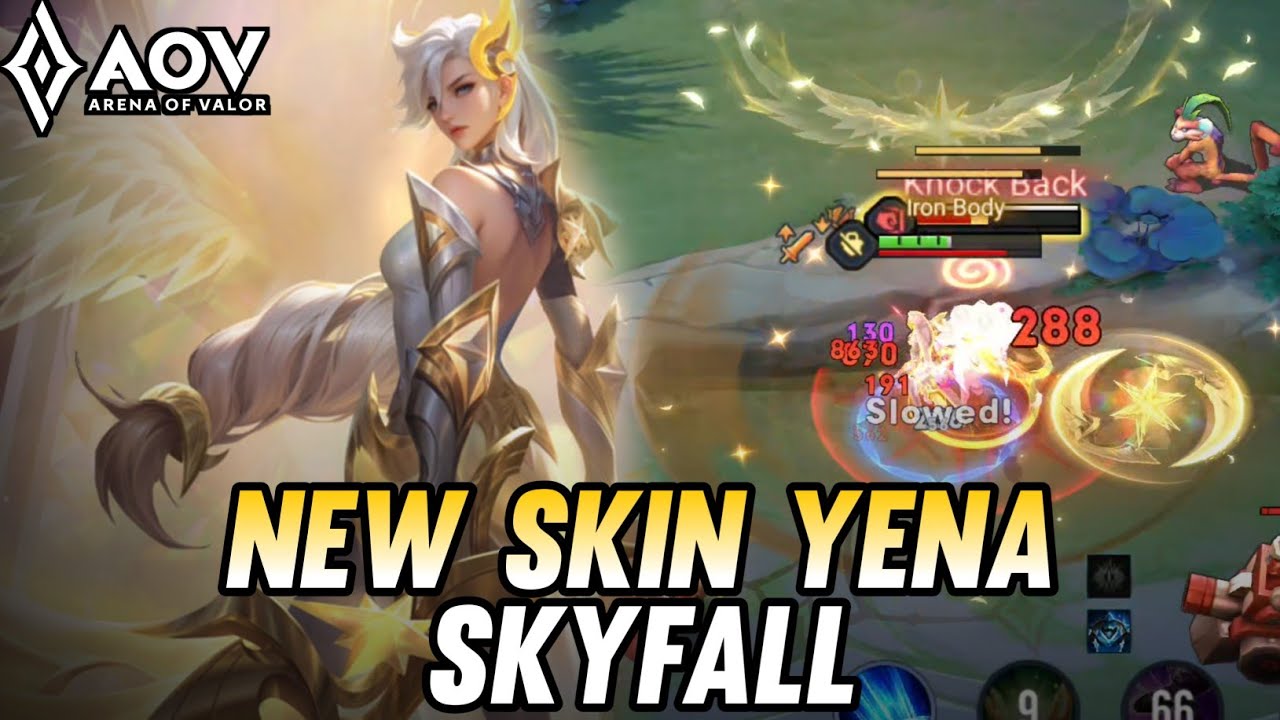 AOV : NEW SKIN YENA SKYFALL GAMEPLAY - ARENA OF VALOR LIÊNQUÂNMOBILE ROV