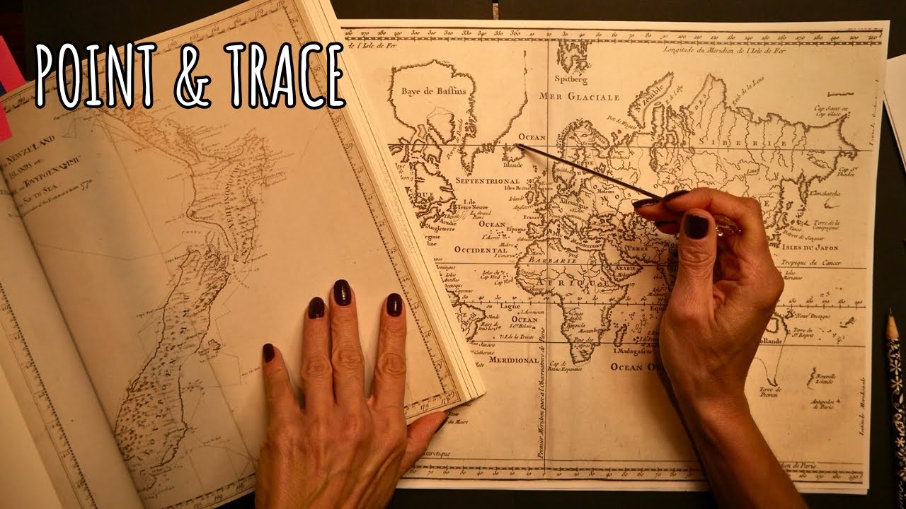 📜 Point & Trace ASMR | The 3 Voyages of Captain Cook | Soft Spoken History & Map Tracing