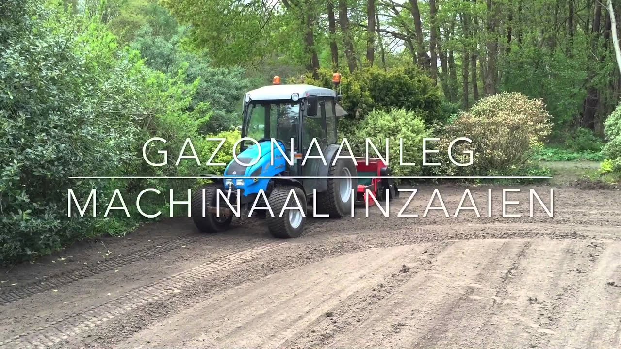 Gazonaanleg machinaal inzaaien
