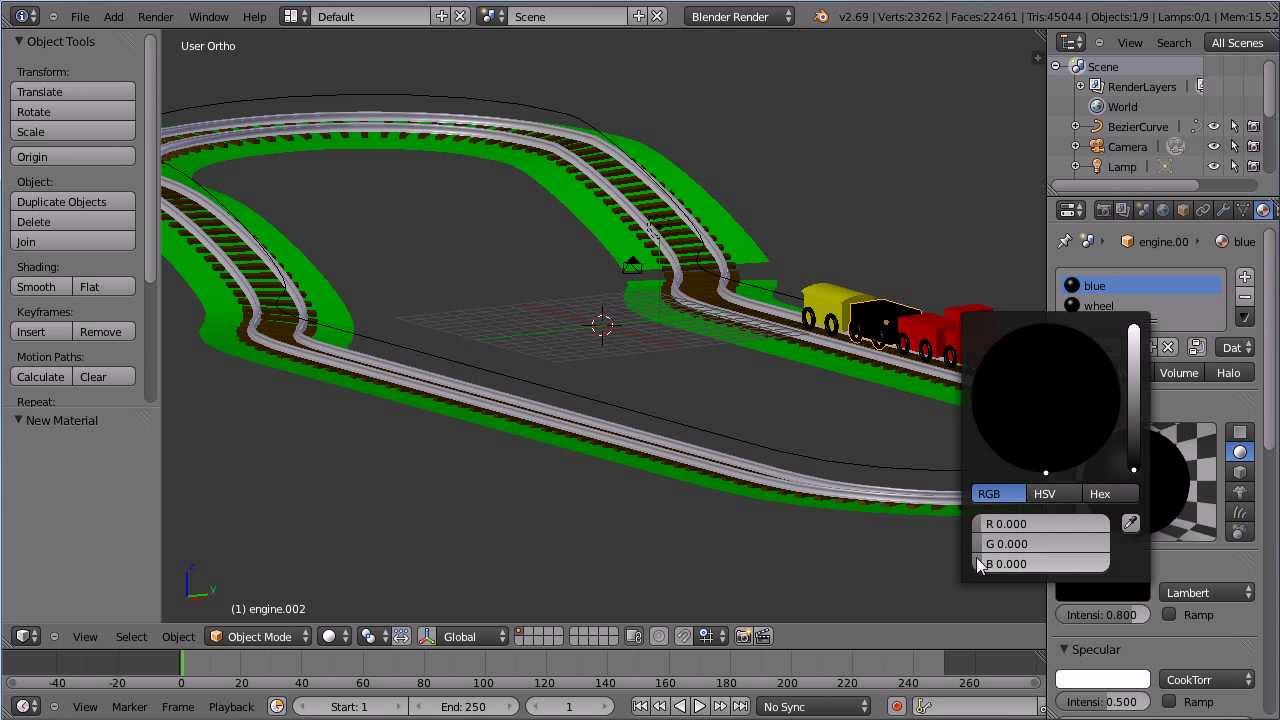 Blender Tutorial Making a Train Animation by Following a Path Part 2 Improving the Toy Train Model