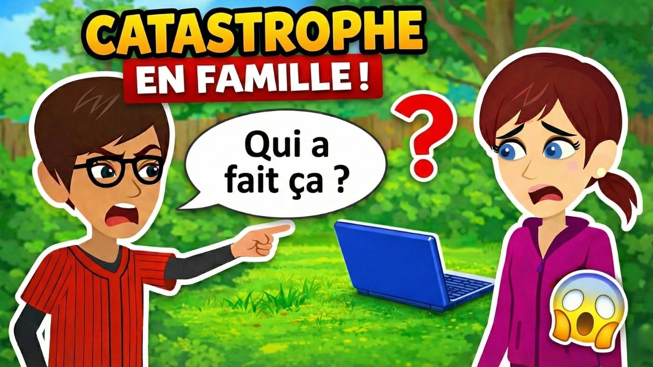 French Story &ndash; L&rsquo;Ordinateur Portable | Learn Daily Vocabulary | French Conversation for Beginners