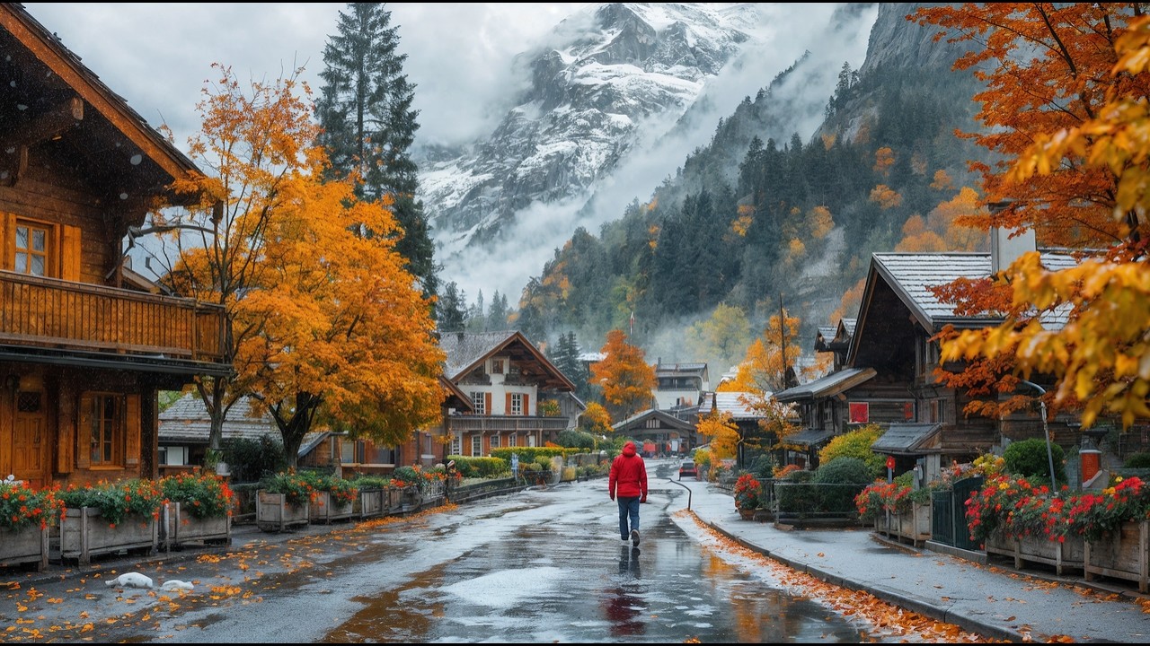 Autumn Walk in Switzerland 🇨🇭 Grindelwald, The Most Beautiful Swiss Alpine Village