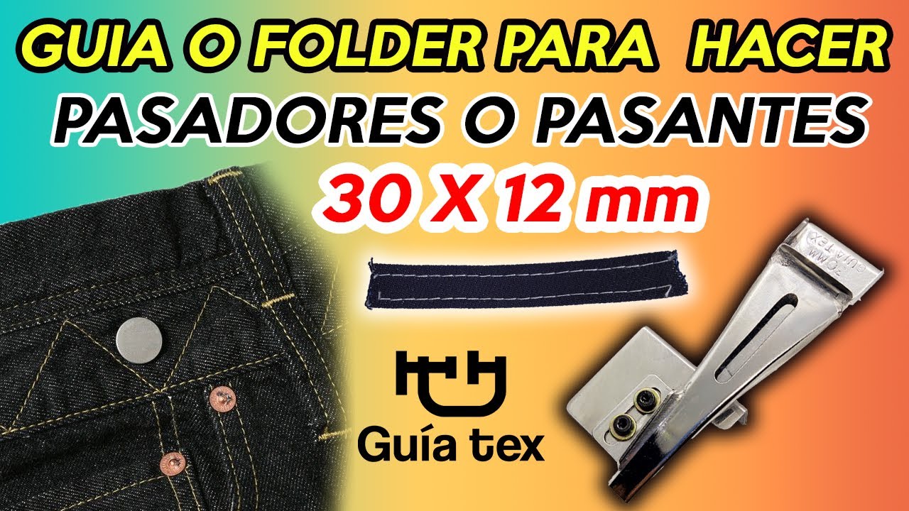 Cómo hacer pasadores o pasantes de 30 x 12 mm