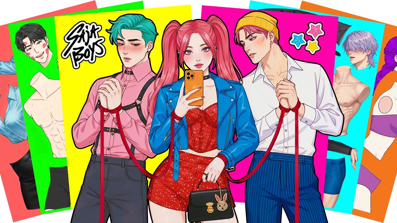 [👑paper diy👑] My Queen 💖 HUNTRIX MIRA x ABBY SAJA BOYS x BABY SAJA | KPOP DEMON HUNTERS Sticker Book