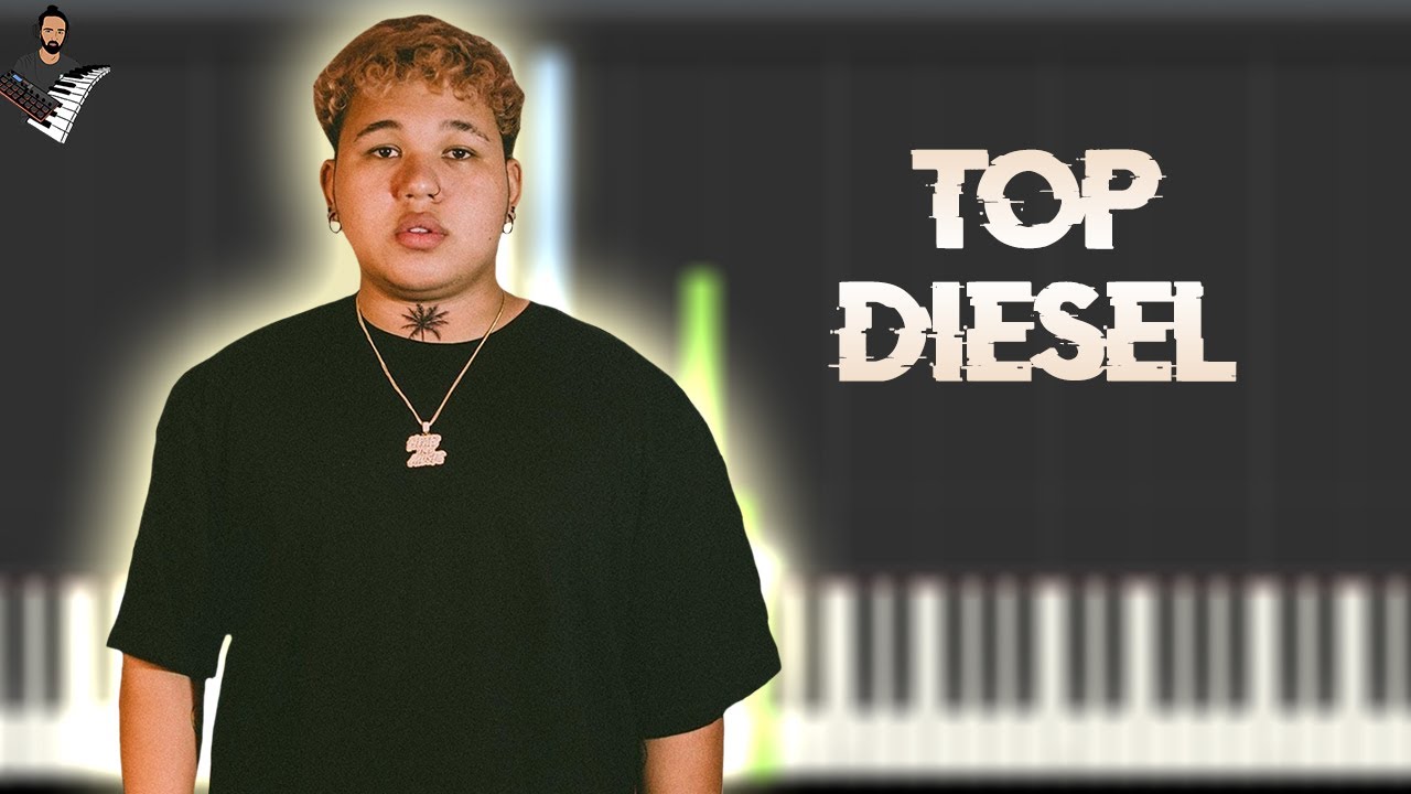 Be&eacute;le - top diesel | Instrumental Piano Tutorial / Partitura / Karaoke / MIDI