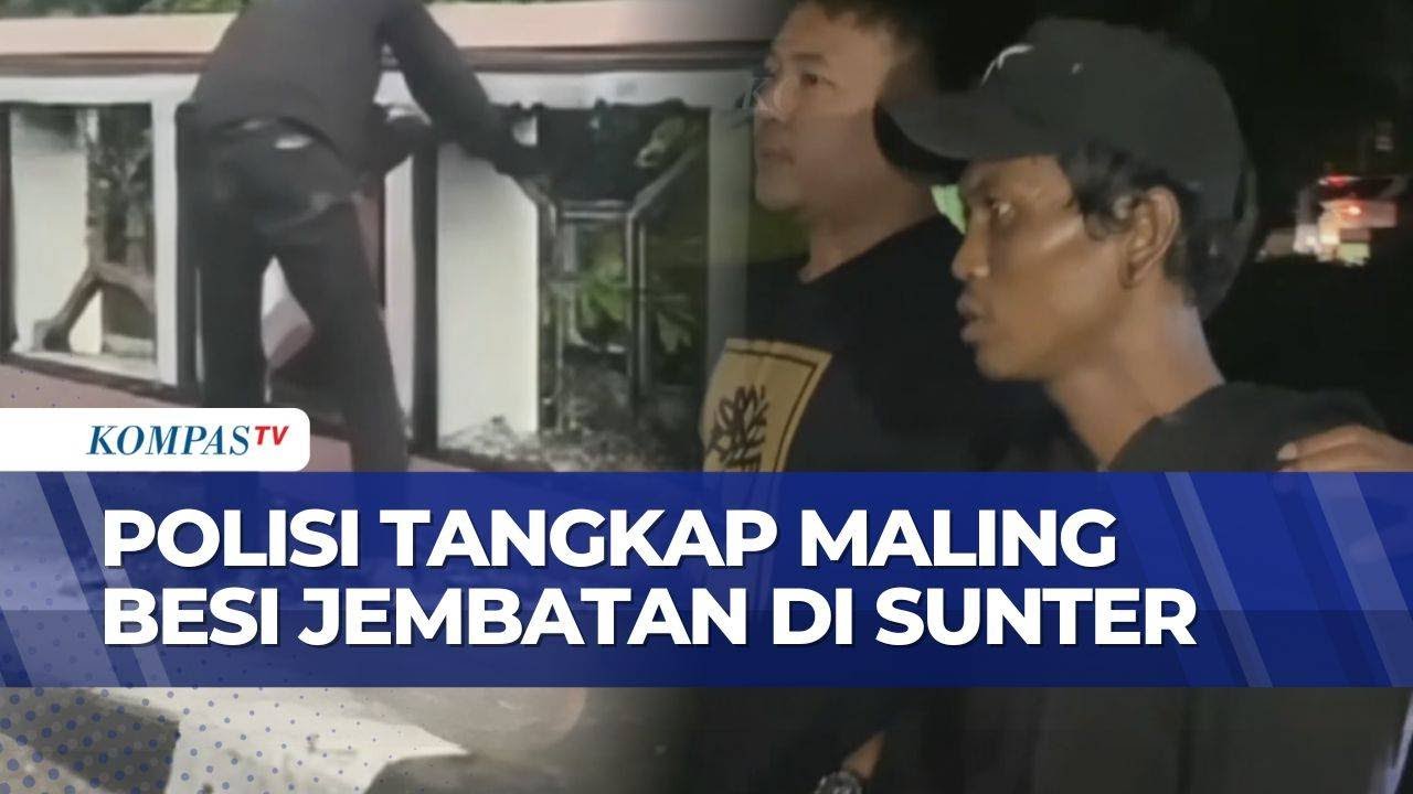 Polisi Ringkus Maling Besi Jembatan Saat Beraksi di Sunter Jakut | SAPA MALAM