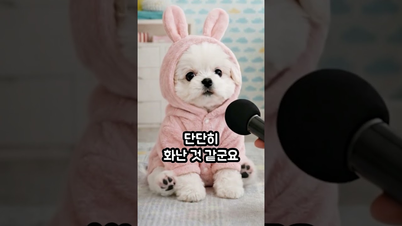 삐진 강아지를 달래는 형아 강아지