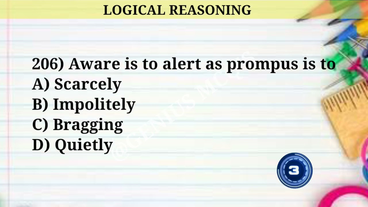 Logical reasoning MCQ's of Bundle 1,test 2 | PMC paid practice test