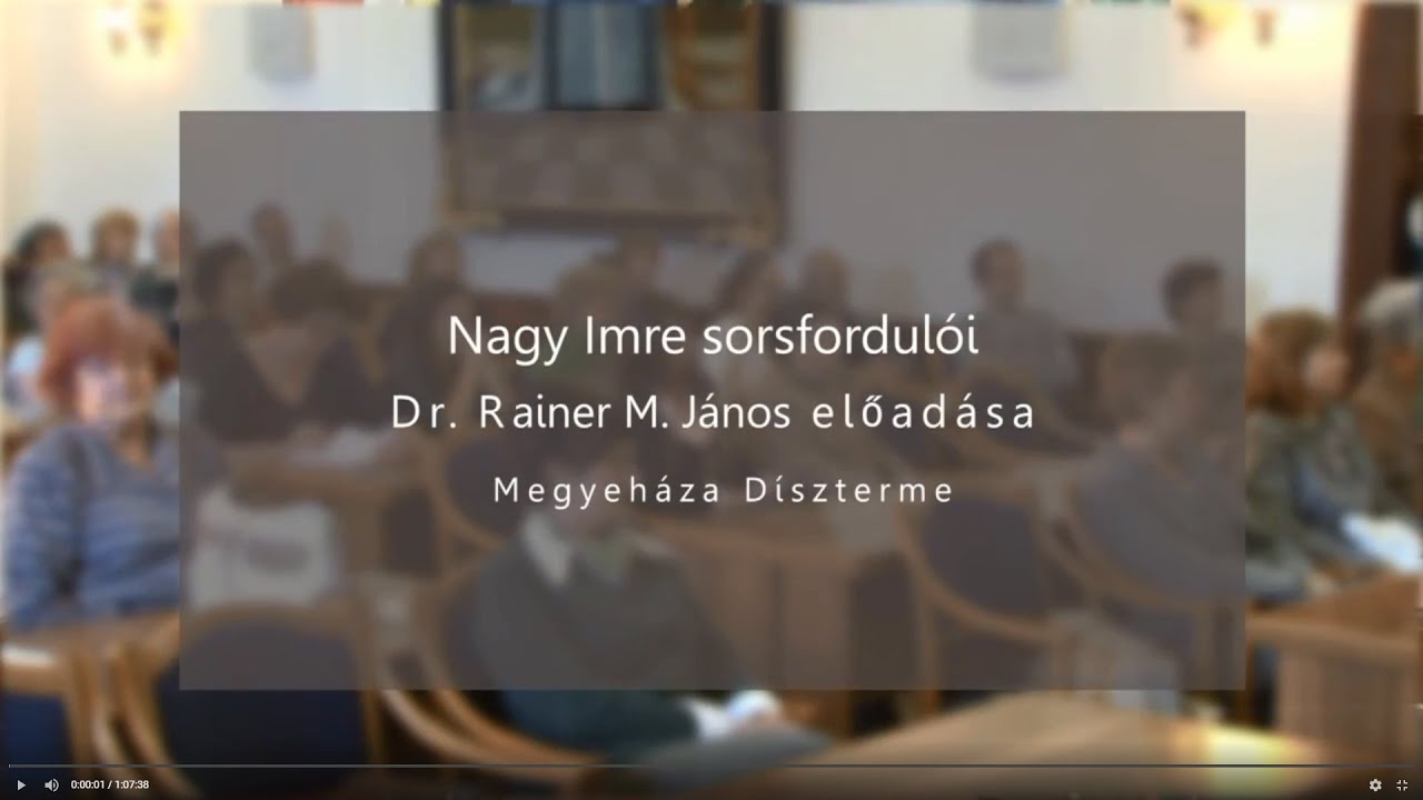 Sorsfordulók - sorsfordítók: Nagy Imre sorsfordulói - dr. Rainer M. János előadása