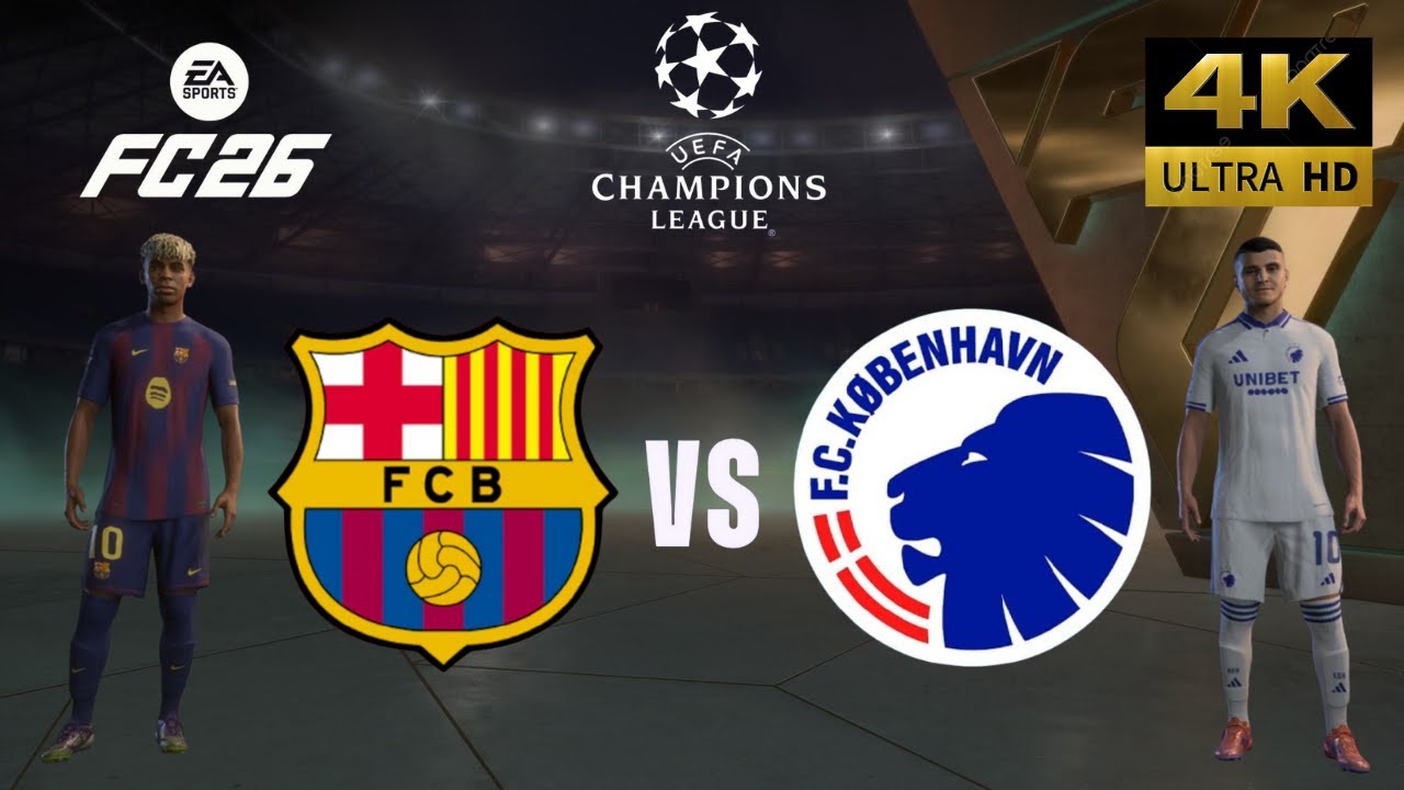 FC 26 - FC Barcelona vs FC Kobenhavn - All Goals - Champions League 25/26 Full Match - PC [4K60]