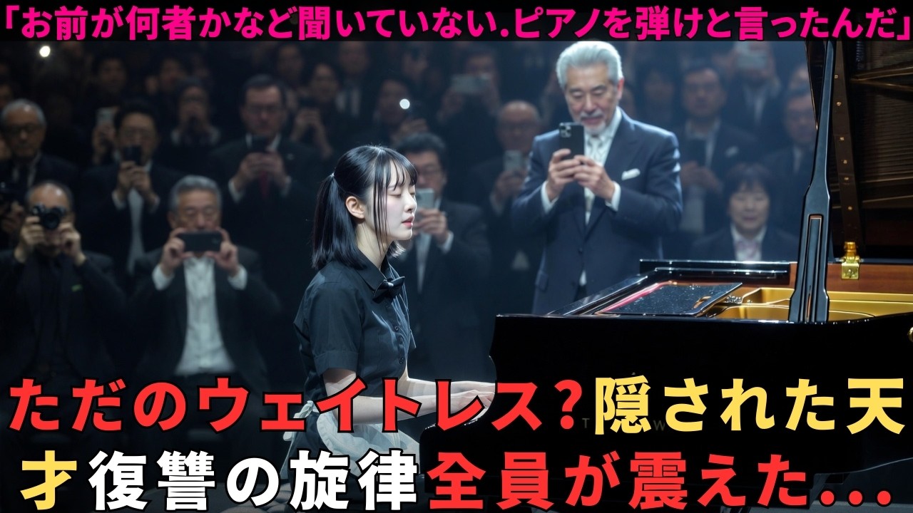 億万長者がウェイトレスにピアノを弾かせて恥をかかせようとした。しかし彼女が鍵盤に触れた瞬間、会場が凍りついた...