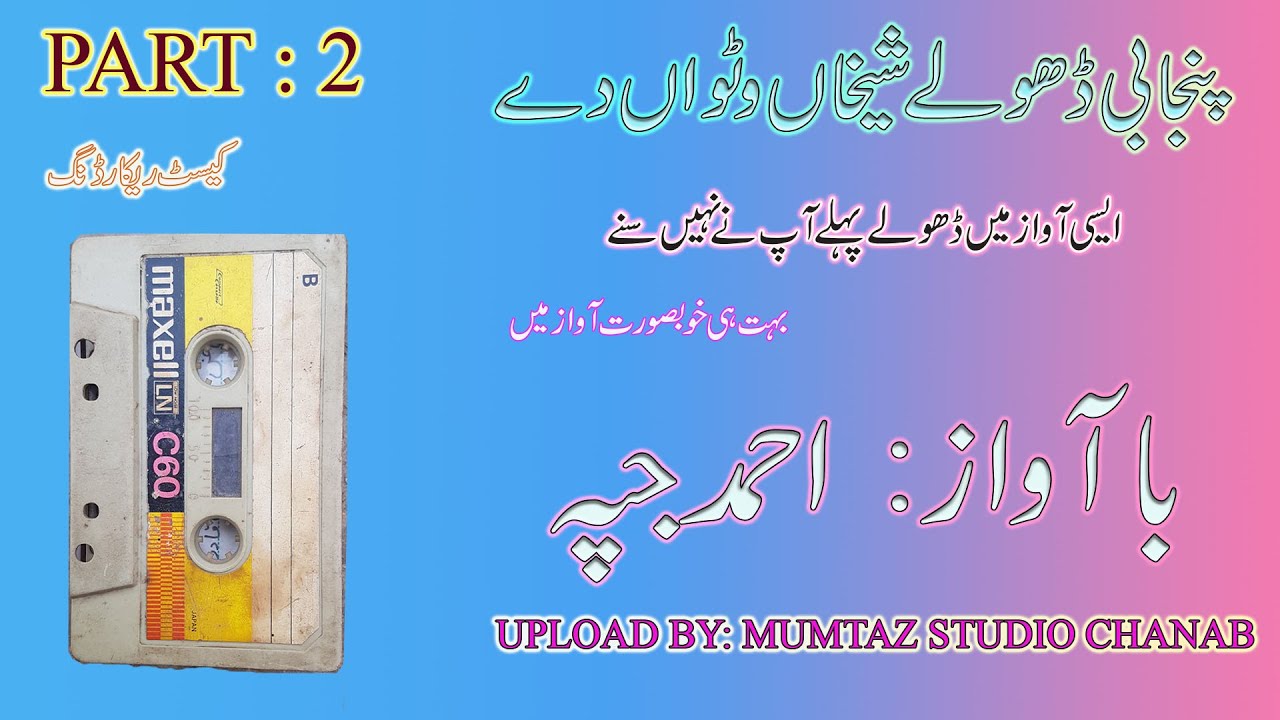 Dholy | sheikhan te watwan de Part 2/2 | Punjabi Dholy Ahmad japy de | Mumtaz Studio Chanab