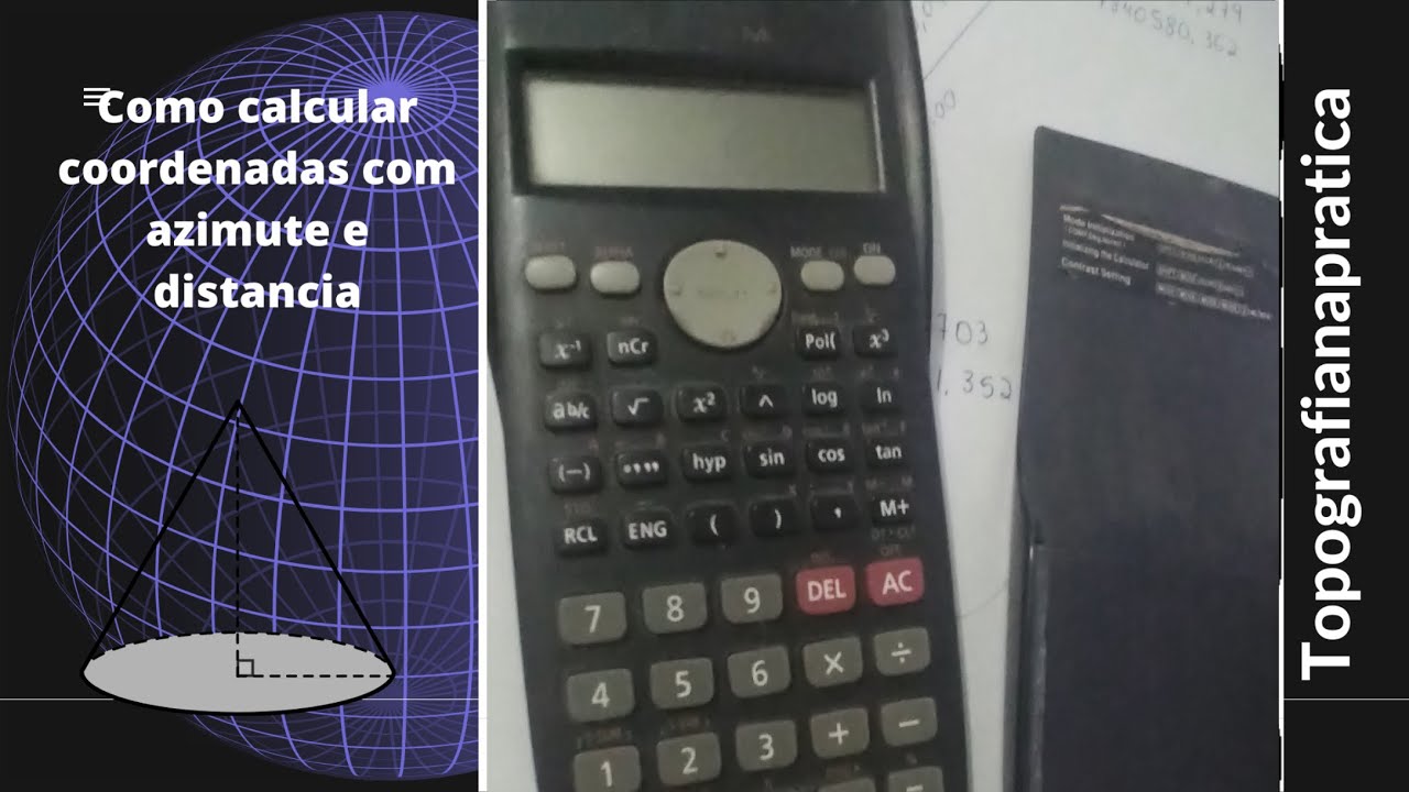 Como calcular coordenadas usando distancia e azimute
