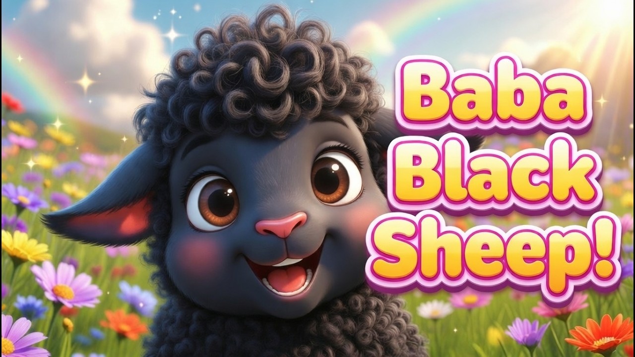 Baba Fluffy Black Sheep 🐑 | Fun Kids Nursery Rhyme Song 🎵 | Toobi Tales World