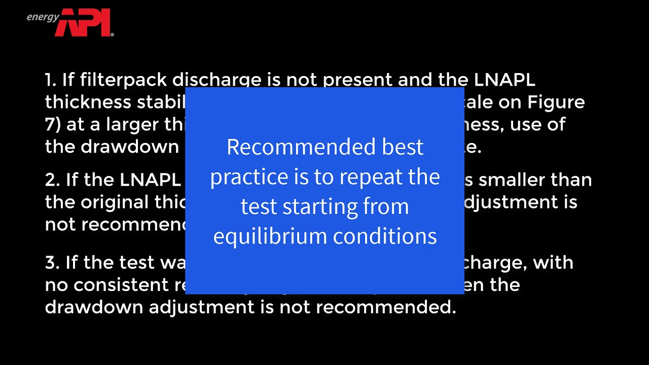 API LNAPL Transmissivity Workbook Video - Pre-Analysis Quality Check