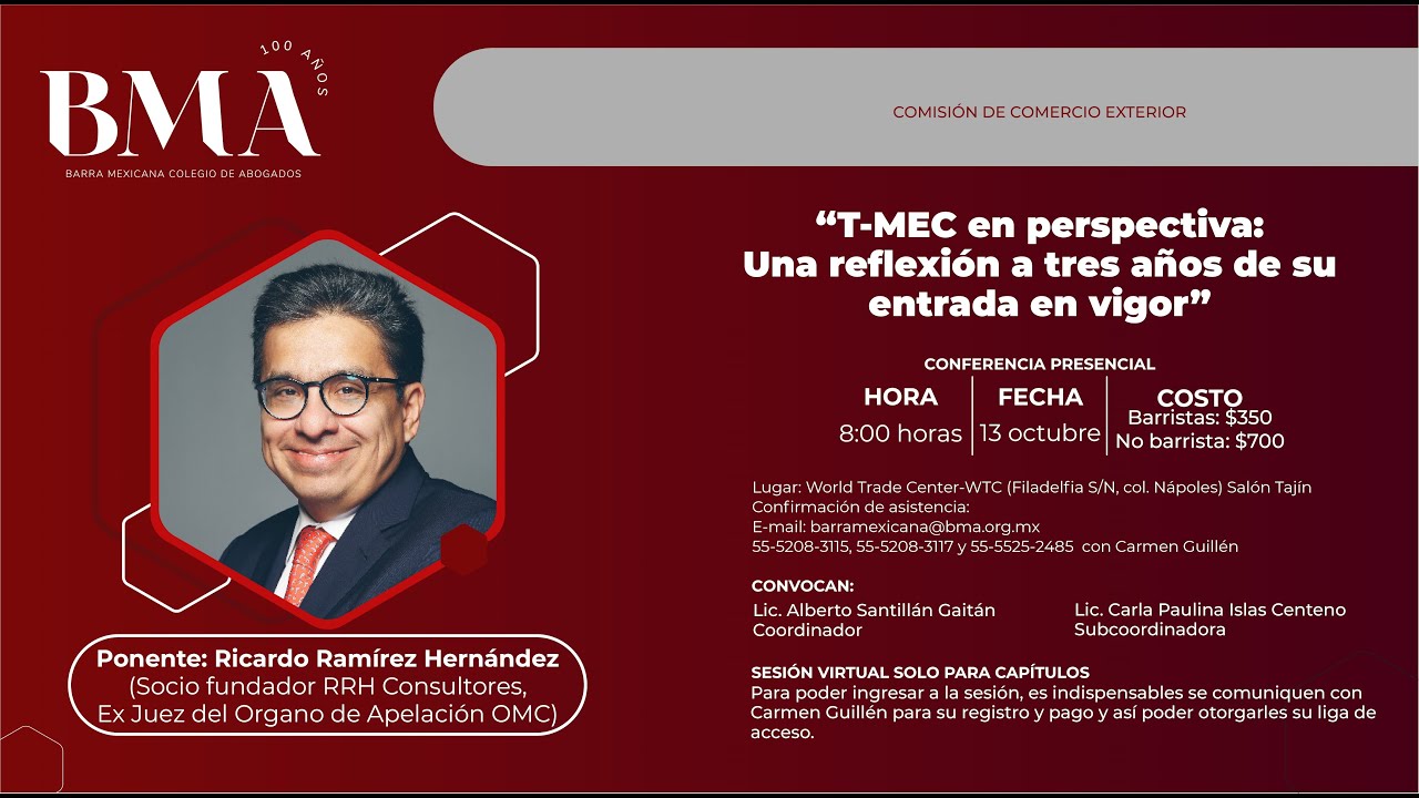T-Mec en perspectiva: Una reflexión a tres años de su entrada en vigor.