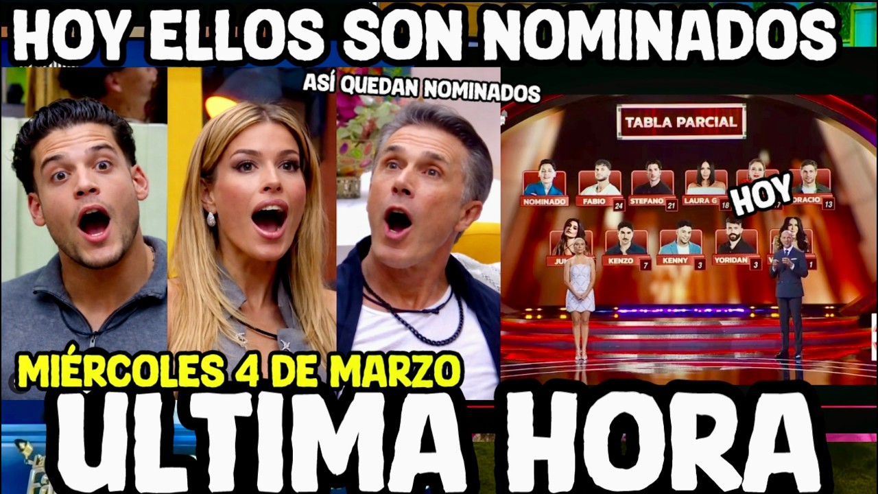 HOY MIÉRCOLES 4 DE MARZO ASÍ VOTAN LOS FAMOSOS SENTENCIA DE LA CASA DE LOS FAMOSOS 2026
