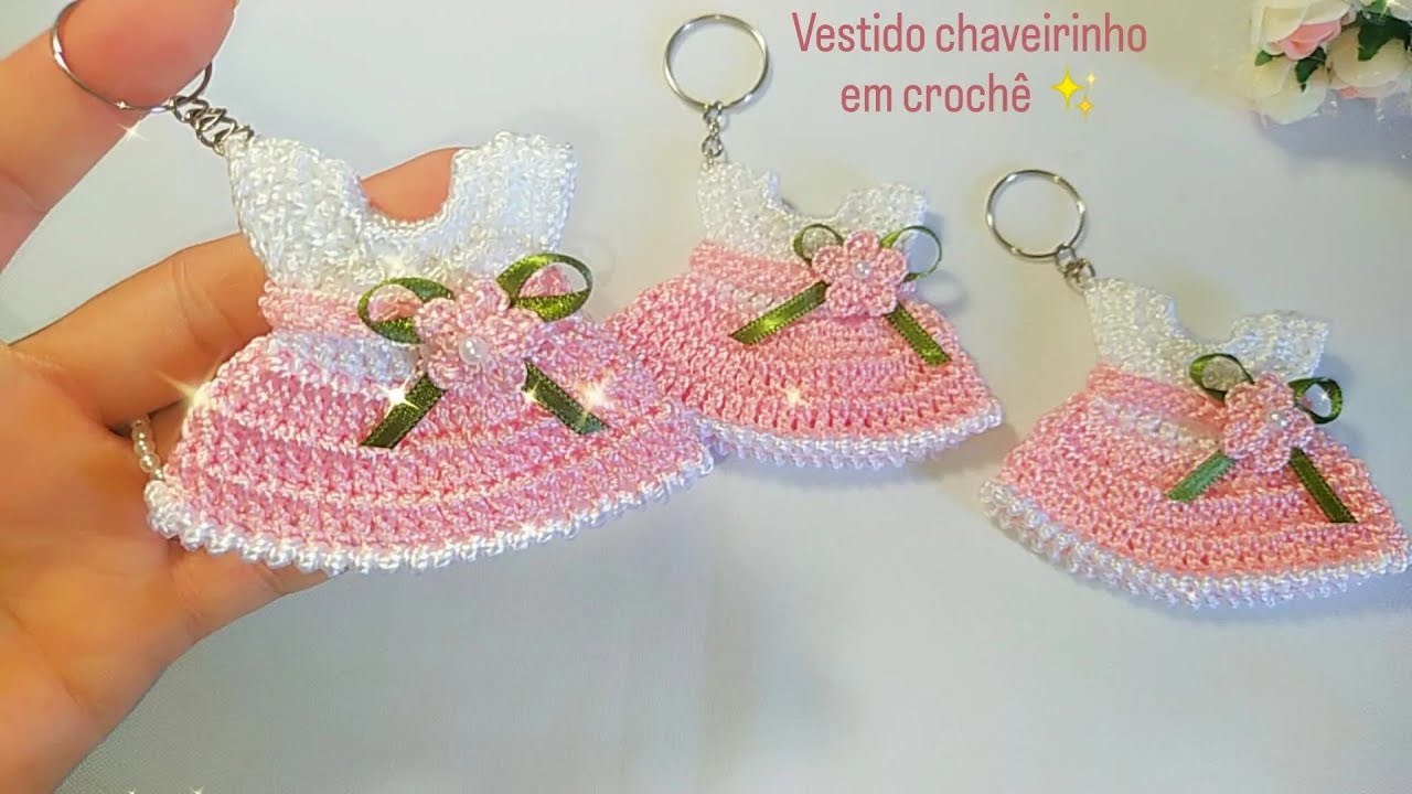 VESTIDO CHAVEIRINHO EM CROCHÊ /RÁPIDO E FÁCIL DE FAZER✨