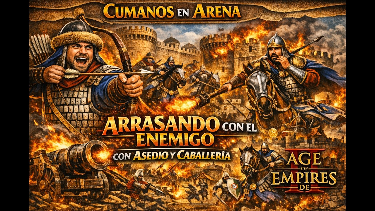 Age Of Empires 2 Multiplayer Gameplay Partida Ranked 1v1 Mapa Arena jugando a ganar con Cumanos