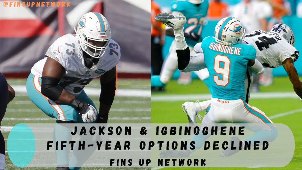 Miami Dolphins Decline Fifth-Year Options For Austin Jackson & Noah Igbinoghene