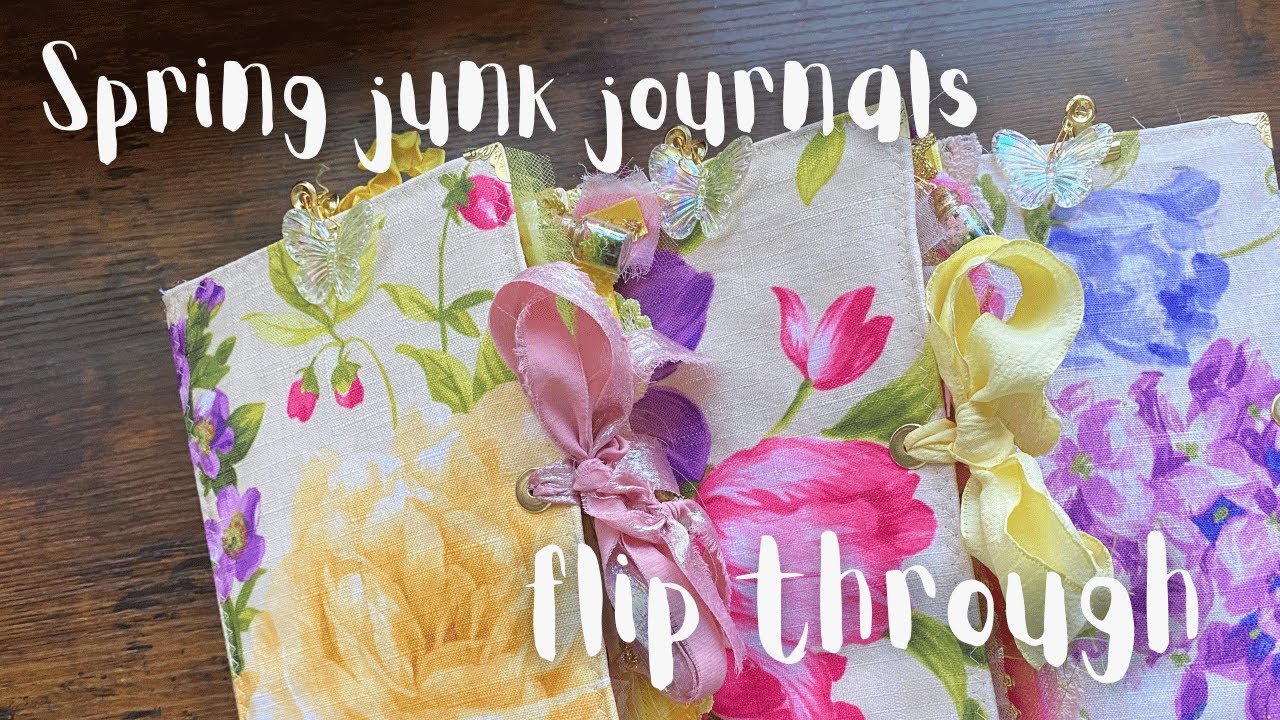 Spring botanical junk journals flip through💐(SOLD)