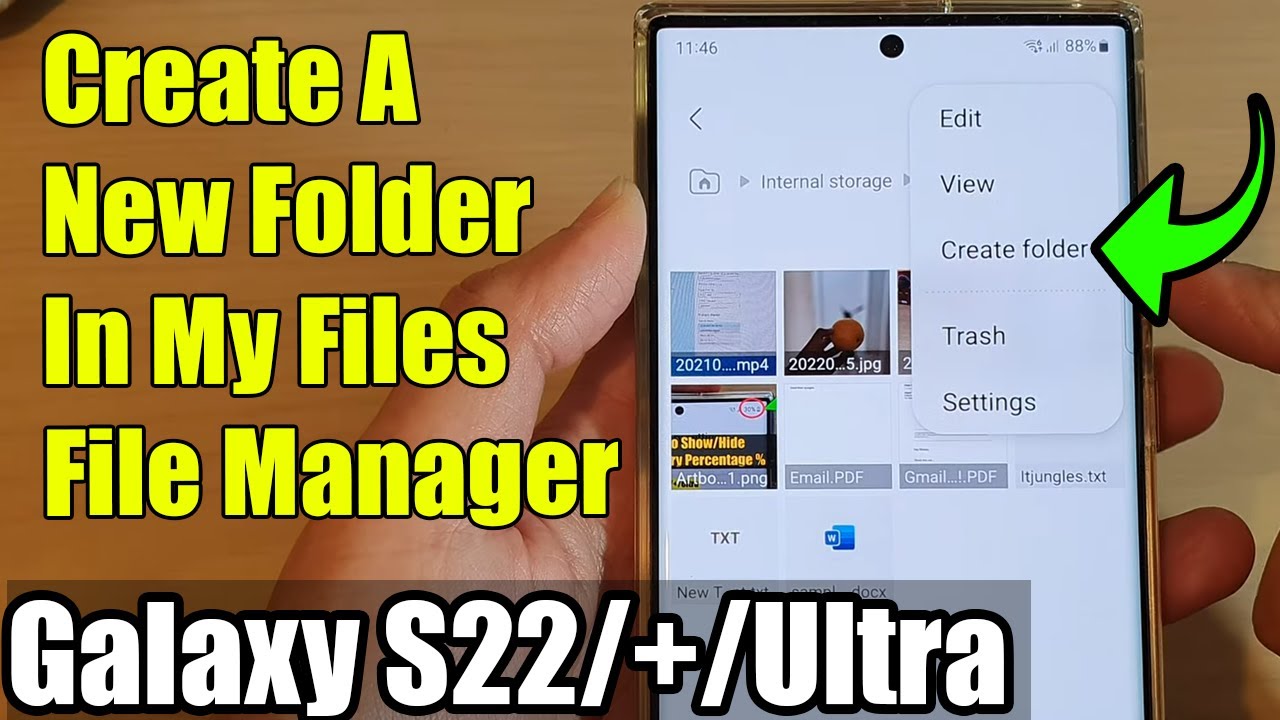 Galaxy S22/S22+/Ultra: How to Create A New Folder In My Files File Manager