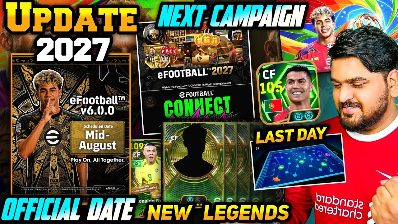 EFootball Update 6.0.0 Official Date✅| New Huge Campaign & Connect Coming In EFootball| CR7 Last Day