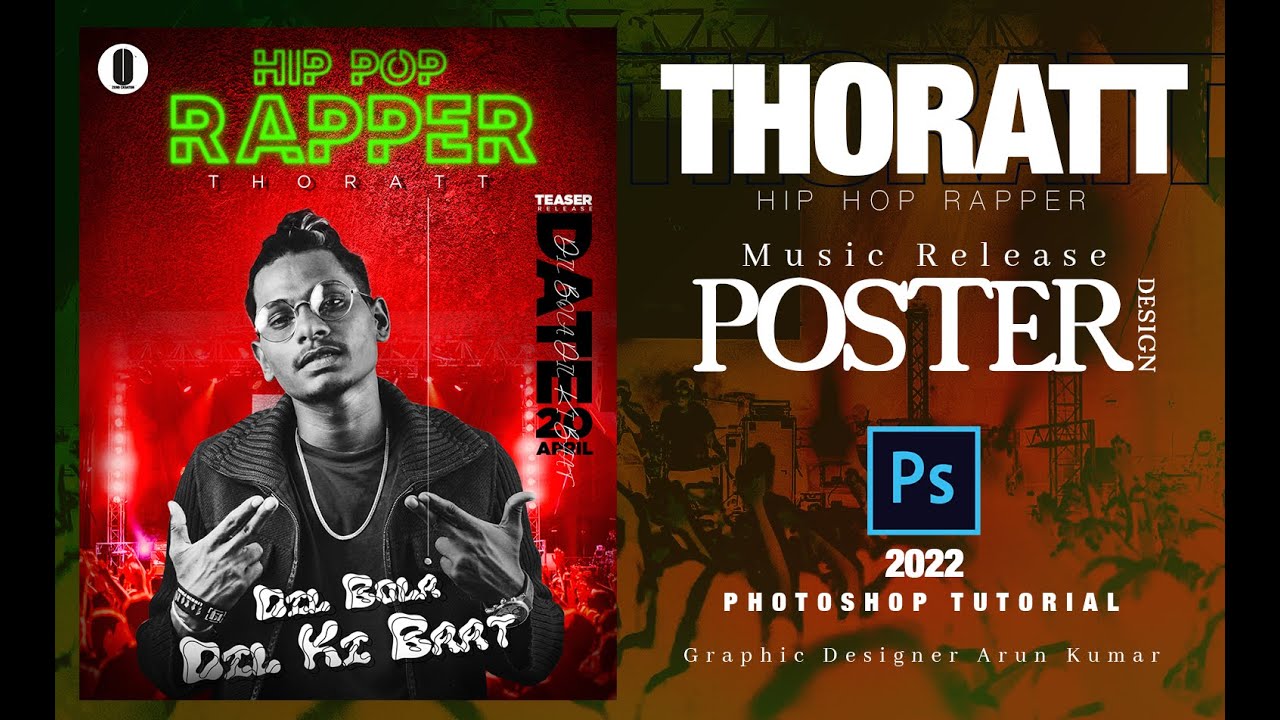 Thoratt Music Release Poster Design photoshop tutorial