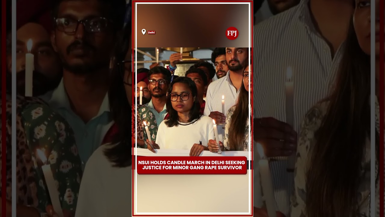 Delhi NSUI Holds Candle March Seeking Justice For Minor Girl Gang-R@ped On Sleeper Bus