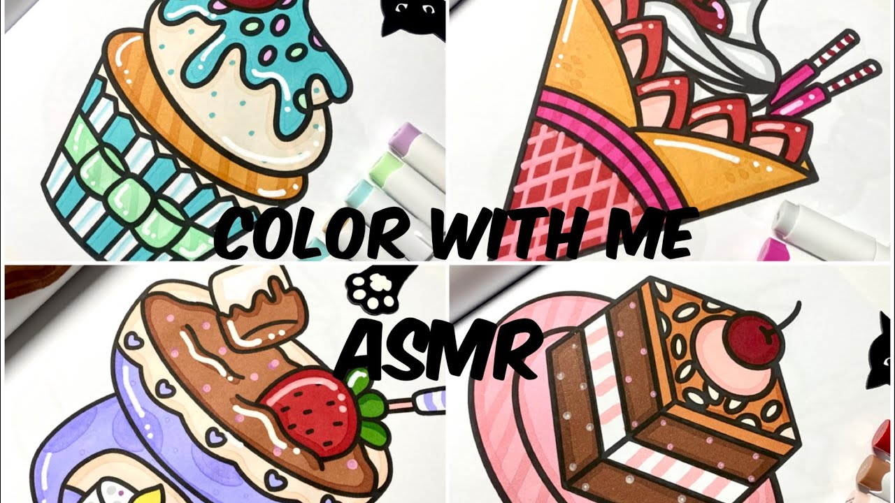 Color With Me | Relaxing ASMR coloring using Ohuhu & Caliart Markers 