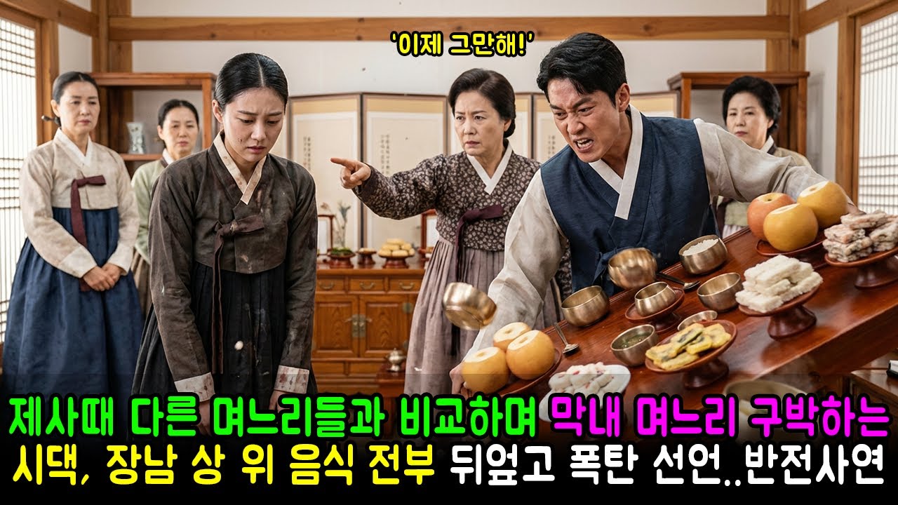 제사때 다른 며느리들과 비교하며 막내 며느리 구박하는 시댁, 장남 상 위 음식 전부 뒤엎고 폭탄 선언..반전사연 | 감동사연 | 노후사연 | 막장사연