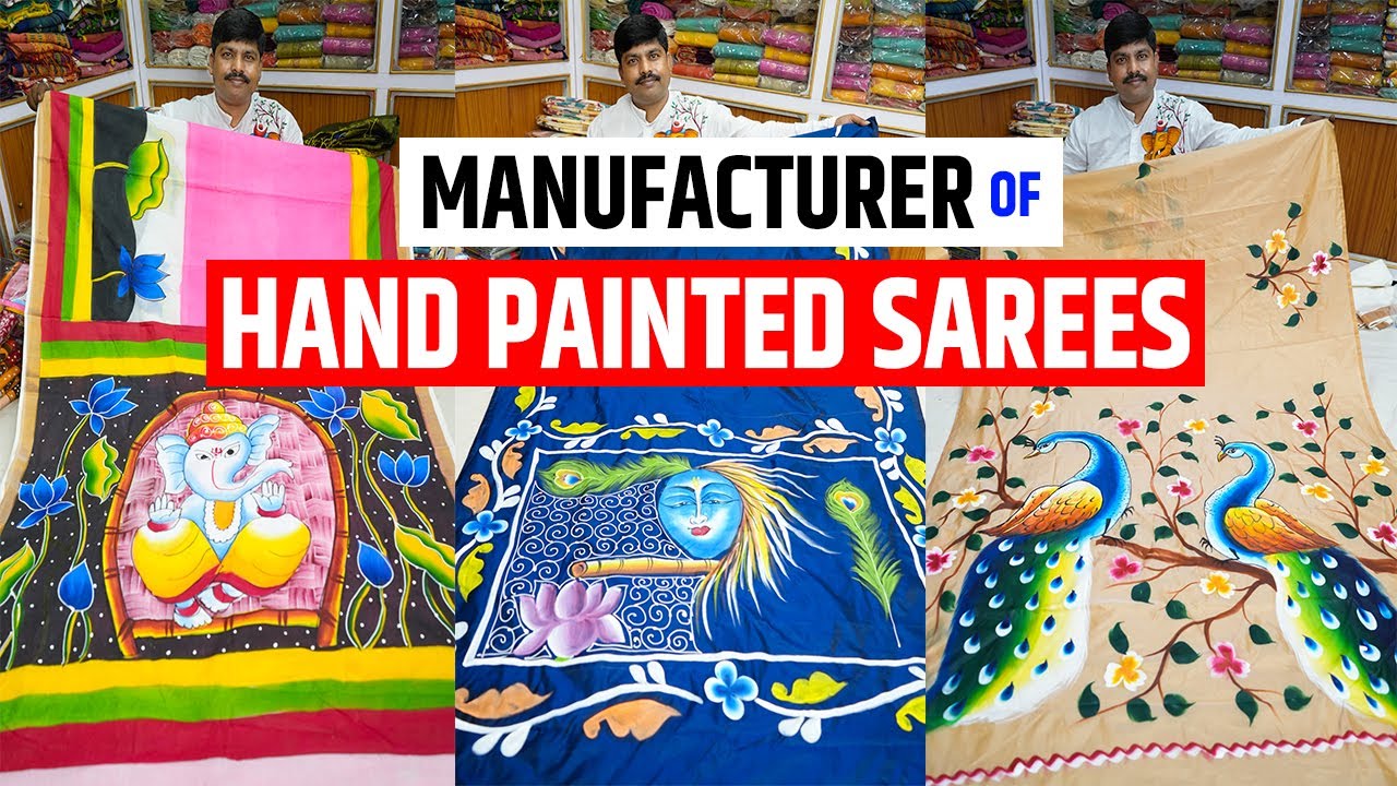 Beautiful Hand Painted Sarees Manufacturer and Wholesaler in Shantipur, Nadia