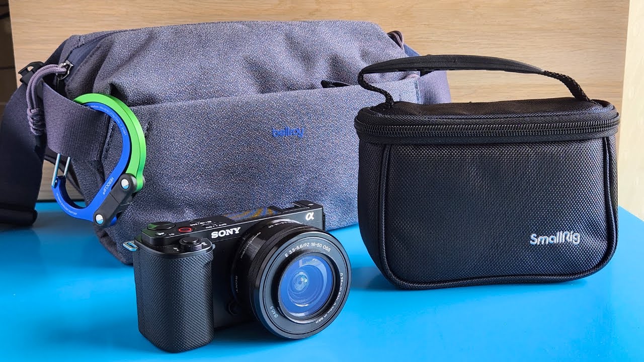 Sony ZV E10 in Smallrig camera bag in Belroy Venture Sling bag 6L