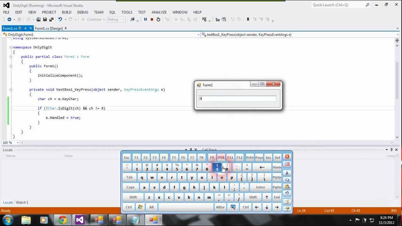 [C#] Как вводит в TextBox только цифр