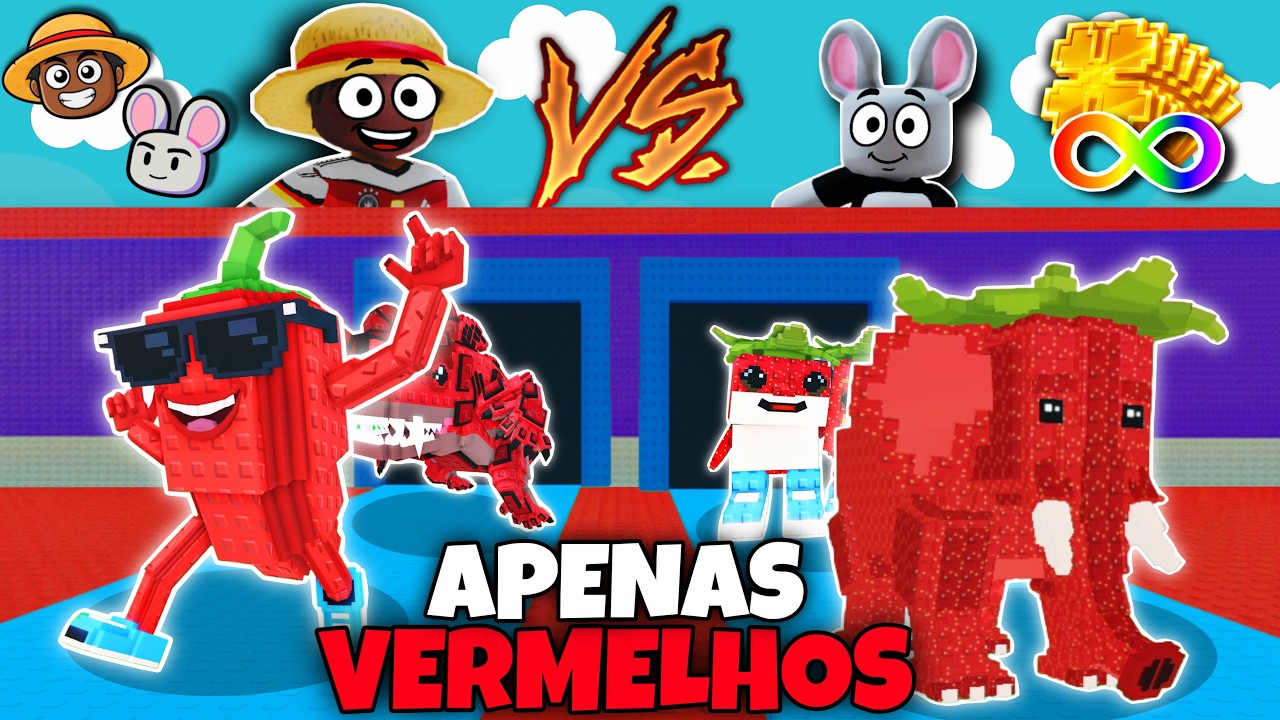 PIZÃO x LARRYZINHO SÓ COM BRAINROTS VERMELHOS NO ROUBE O BRAINROT!