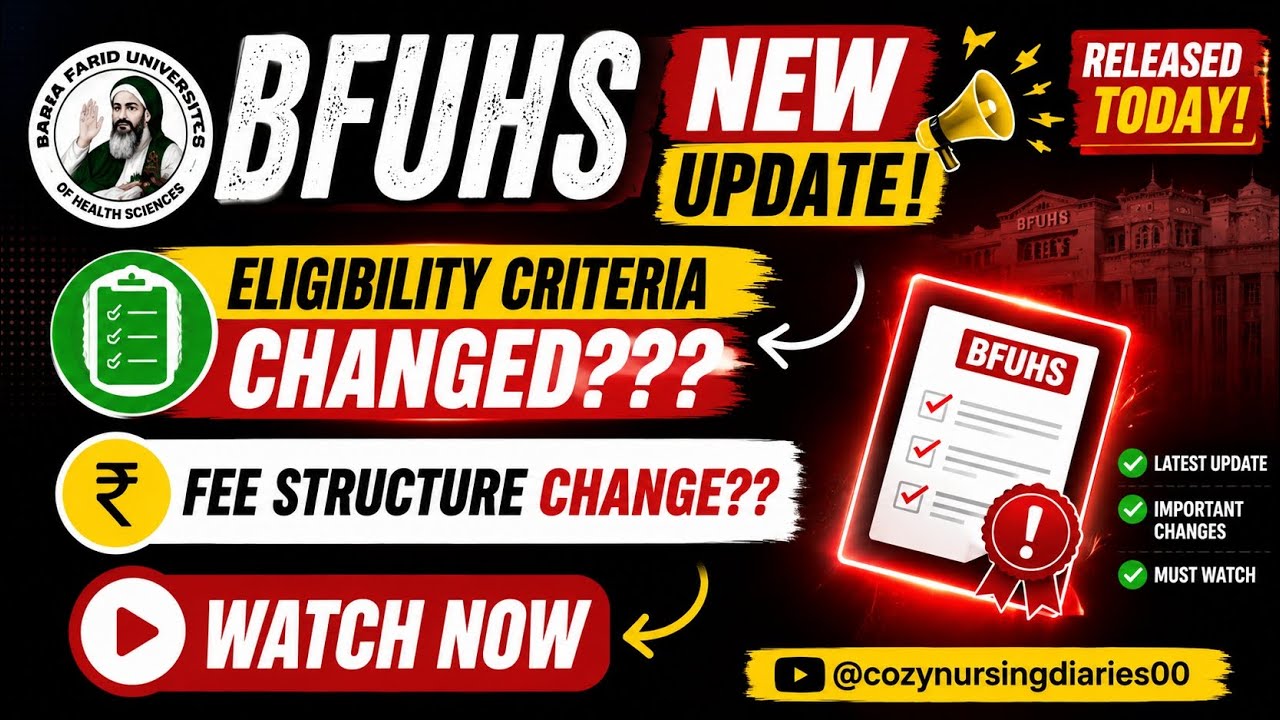 BFUHS BIG UPDATE 2026 🔥 Eligibility & Fee Structure Changed? Must Watch!#bfuhslatestnotification