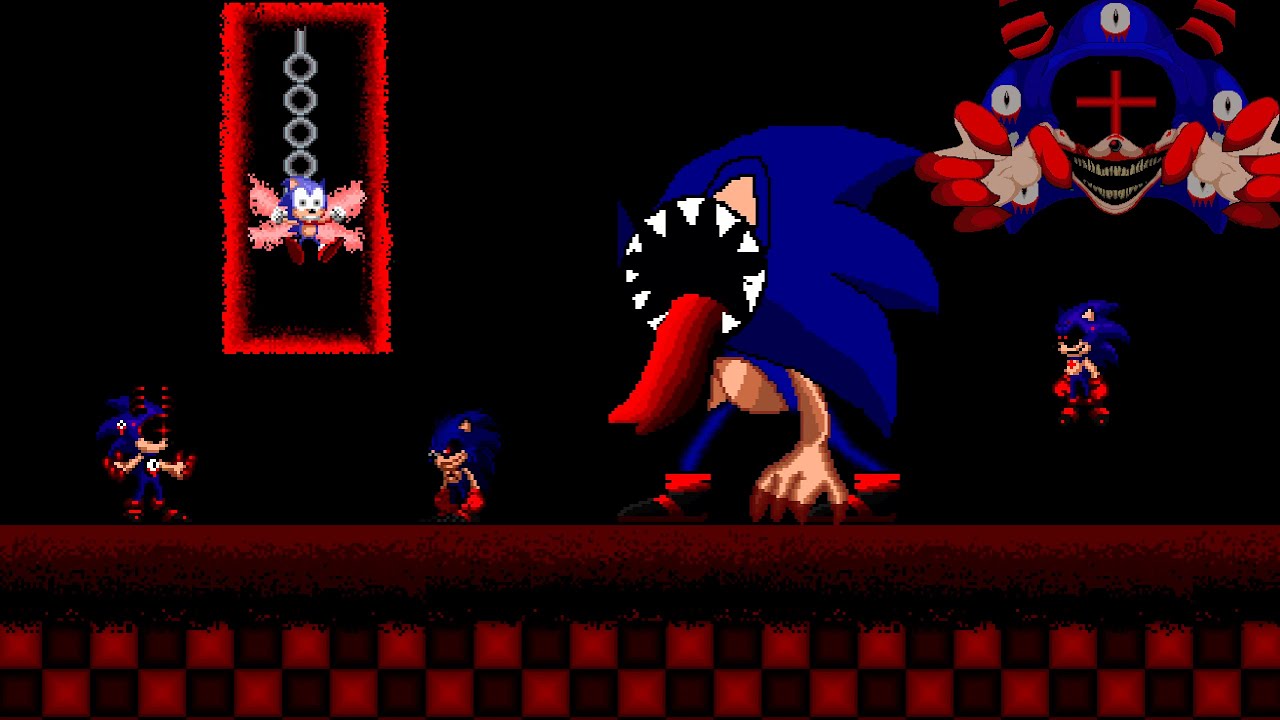 Играю в 3 фанатские игры Sonic.EXE: Sonic.TWX, Chinelin Sonic Retake и Buggy SONIC.EXE