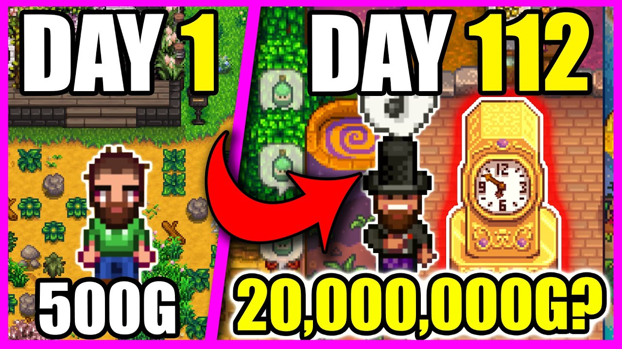 I played 100 Days of Stardew Valley | Can I make 20,000,000G in 1 Year?