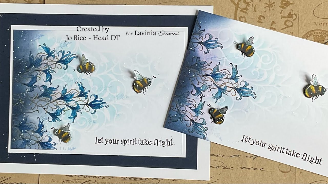 Bumble & Hum Take Flight by Jo Rice #laviniastamps #cardmaking #cardmakingvideo