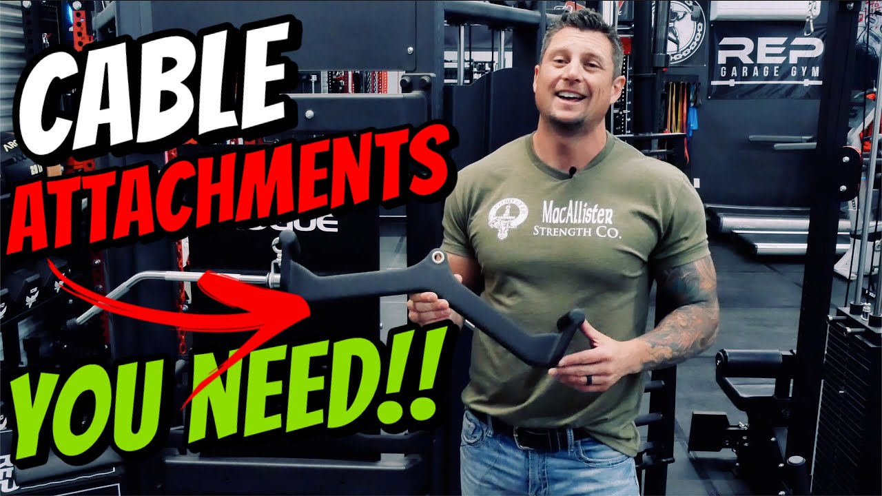 HOME GYM CABLE ATTACHMENT SET UP TOUR!  American Barbell, Rogue, Rep Fitness for your garage gym.